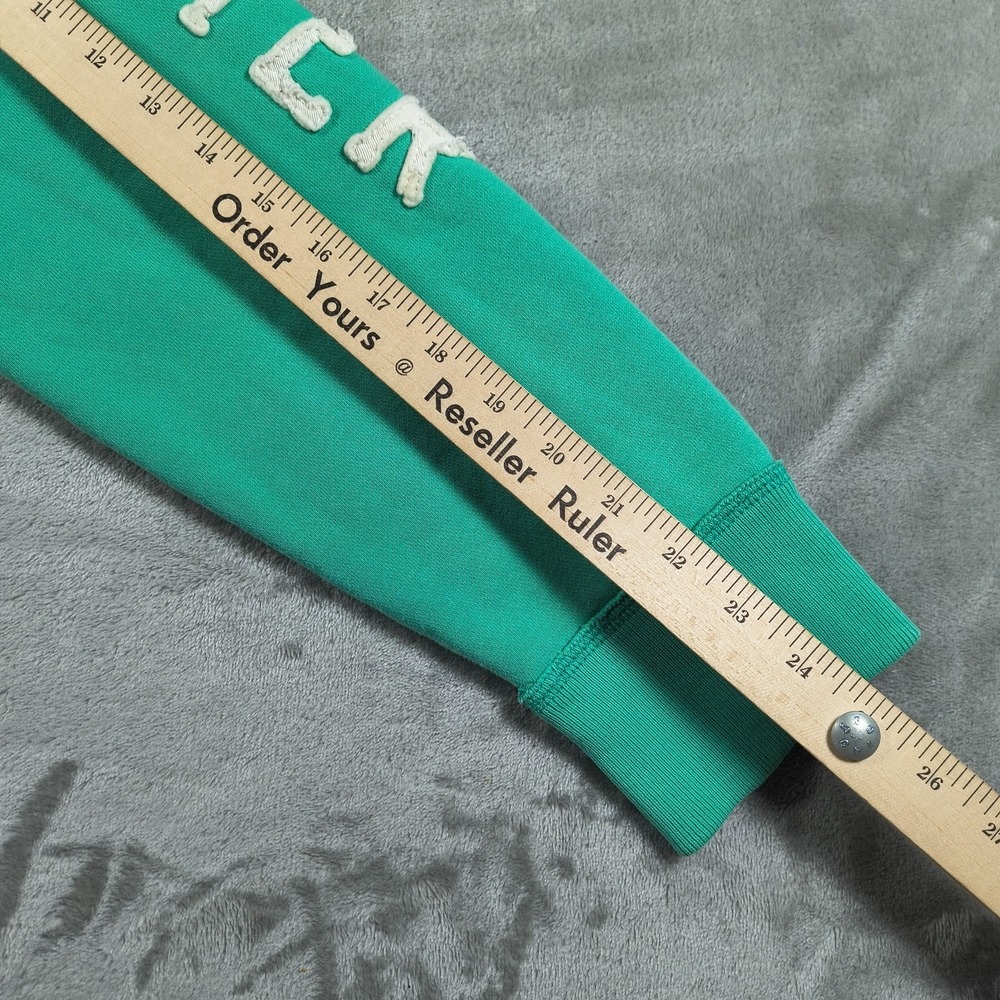 Hollister Hoodie Men Medium Green Hawaiian Surf Tour 22 Embroidered Pullover Y2K - Picture 10 of 11